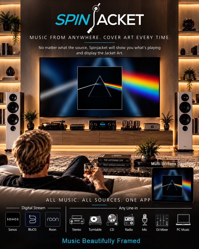 Music sources: Sonos, BluOS, Roon, turntable