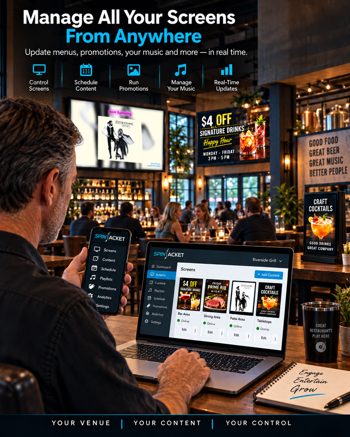 Owner managing locations on a phone